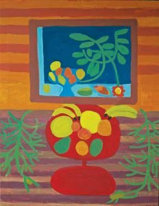 Fruit Still Life acrylic on canvas. Available on a Greeting Card Zion Levy Stewart Artist